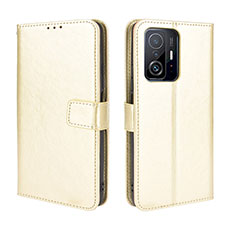 Funda de Cuero Cartera con Soporte Carcasa BY5 para Xiaomi Mi 11T 5G Oro