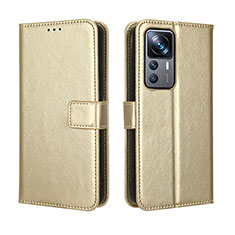 Funda de Cuero Cartera con Soporte Carcasa BY5 para Xiaomi Mi 12T Pro 5G Oro