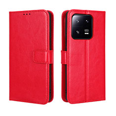 Funda de Cuero Cartera con Soporte Carcasa BY5 para Xiaomi Mi 13 Pro 5G Rojo