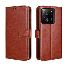 Funda de Cuero Cartera con Soporte Carcasa BY5 para Xiaomi Mi 13T 5G Marron