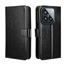 Funda de Cuero Cartera con Soporte Carcasa BY5 para Xiaomi Mi 14 5G Negro