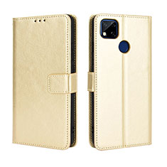 Funda de Cuero Cartera con Soporte Carcasa BY5 para Xiaomi POCO C31 Oro