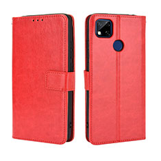 Funda de Cuero Cartera con Soporte Carcasa BY5 para Xiaomi POCO C31 Rojo