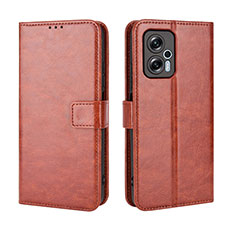 Funda de Cuero Cartera con Soporte Carcasa BY5 para Xiaomi Poco X4 GT 5G Marron