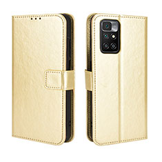 Funda de Cuero Cartera con Soporte Carcasa BY5 para Xiaomi Redmi 10 (2022) Oro