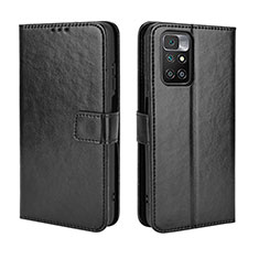 Funda de Cuero Cartera con Soporte Carcasa BY5 para Xiaomi Redmi 10 4G Negro