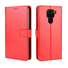 Funda de Cuero Cartera con Soporte Carcasa BY5 para Xiaomi Redmi 10X 4G Rojo