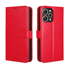 Funda de Cuero Cartera con Soporte Carcasa BY5 para Xiaomi Redmi 12 4G Rojo