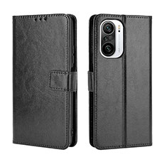 Funda de Cuero Cartera con Soporte Carcasa BY5 para Xiaomi Redmi K40 5G Negro