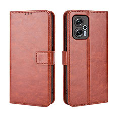 Funda de Cuero Cartera con Soporte Carcasa BY5 para Xiaomi Redmi K50i 5G Marron