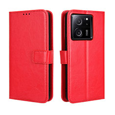 Funda de Cuero Cartera con Soporte Carcasa BY5 para Xiaomi Redmi K60 Ultra 5G Rojo