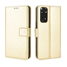 Funda de Cuero Cartera con Soporte Carcasa BY5 para Xiaomi Redmi Note 11 4G (2022) Oro