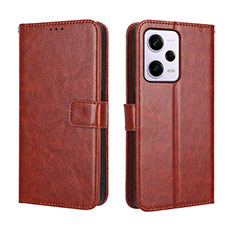 Funda de Cuero Cartera con Soporte Carcasa BY5 para Xiaomi Redmi Note 12 Explorer Marron