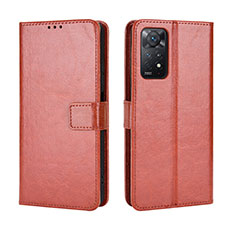 Funda de Cuero Cartera con Soporte Carcasa BY5 para Xiaomi Redmi Note 12 Pro 4G Marron