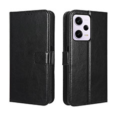 Funda de Cuero Cartera con Soporte Carcasa BY5 para Xiaomi Redmi Note 12 Pro+ Plus 5G Negro