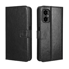 Funda de Cuero Cartera con Soporte Carcasa BY5 para Xiaomi Redmi Note 12R Pro 5G Negro