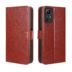 Funda de Cuero Cartera con Soporte Carcasa BY5 para Xiaomi Redmi Note 12S Marron