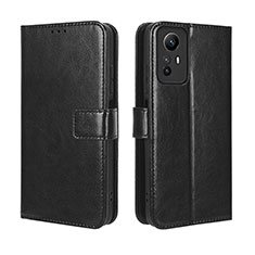 Funda de Cuero Cartera con Soporte Carcasa BY5 para Xiaomi Redmi Note 12S Negro