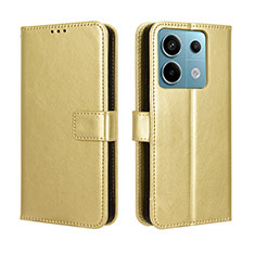 Funda de Cuero Cartera con Soporte Carcasa BY5 para Xiaomi Redmi Note 13 Pro 5G Oro