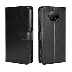 Funda de Cuero Cartera con Soporte Carcasa BY5 para Xiaomi Redmi Note 9 5G Negro