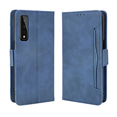 Funda de Cuero Cartera con Soporte Carcasa BY6 para LG Stylo 7 Azul