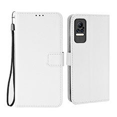 Funda de Cuero Cartera con Soporte Carcasa BY6 para Xiaomi Civi 1S 5G Blanco