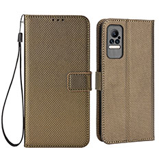 Funda de Cuero Cartera con Soporte Carcasa BY6 para Xiaomi Civi 1S 5G Marron