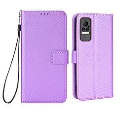 Funda de Cuero Cartera con Soporte Carcasa BY6 para Xiaomi Civi 1S 5G Morado