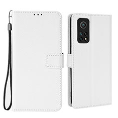 Funda de Cuero Cartera con Soporte Carcasa BY6 para Xiaomi Mi 10T Pro 5G Blanco