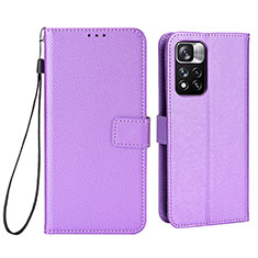 Funda de Cuero Cartera con Soporte Carcasa BY6 para Xiaomi Mi 11i 5G (2022) Morado