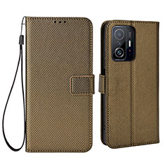 Funda de Cuero Cartera con Soporte Carcasa BY6 para Xiaomi Mi 11T Pro 5G Marron