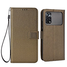 Funda de Cuero Cartera con Soporte Carcasa BY6 para Xiaomi Poco M4 Pro 4G Marron