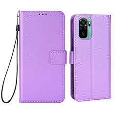 Funda de Cuero Cartera con Soporte Carcasa BY6 para Xiaomi Poco M5S Morado