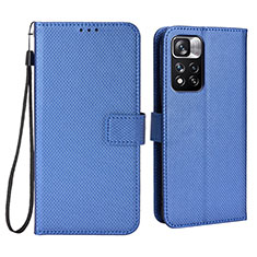 Funda de Cuero Cartera con Soporte Carcasa BY6 para Xiaomi Poco X4 NFC Azul