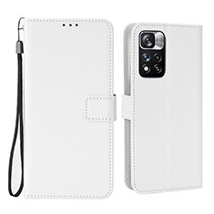 Funda de Cuero Cartera con Soporte Carcasa BY6 para Xiaomi Poco X4 NFC Blanco