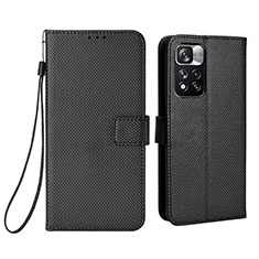 Funda de Cuero Cartera con Soporte Carcasa BY6 para Xiaomi Poco X4 NFC Negro