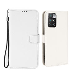 Funda de Cuero Cartera con Soporte Carcasa BY6 para Xiaomi Redmi 10 (2022) Blanco