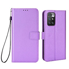 Funda de Cuero Cartera con Soporte Carcasa BY6 para Xiaomi Redmi 10 (2022) Morado