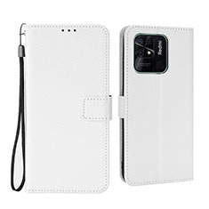 Funda de Cuero Cartera con Soporte Carcasa BY6 para Xiaomi Redmi 10 Power Blanco