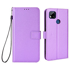 Funda de Cuero Cartera con Soporte Carcasa BY6 para Xiaomi Redmi 10A 4G Morado