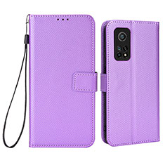 Funda de Cuero Cartera con Soporte Carcasa BY6 para Xiaomi Redmi K30S 5G Morado