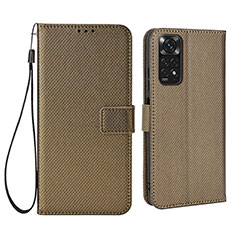 Funda de Cuero Cartera con Soporte Carcasa BY6 para Xiaomi Redmi Note 11 4G (2022) Marron