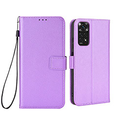 Funda de Cuero Cartera con Soporte Carcasa BY6 para Xiaomi Redmi Note 11 4G (2022) Morado