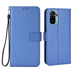 Funda de Cuero Cartera con Soporte Carcasa BY6 para Xiaomi Redmi Note 11 SE India 4G Azul