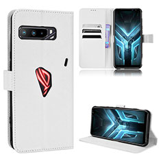 Funda de Cuero Cartera con Soporte Carcasa BY7 para Asus ROG Phone 3 Strix ZS661KS Blanco