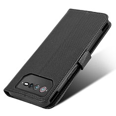 Funda de Cuero Cartera con Soporte Carcasa BY7 para Asus ROG Phone 6 Negro