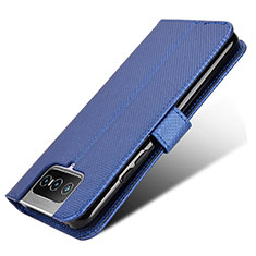 Funda de Cuero Cartera con Soporte Carcasa BY7 para Asus Zenfone 7 Pro ZS671KS Azul