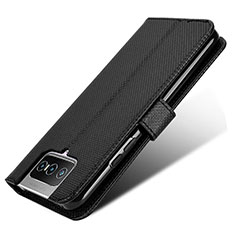 Funda de Cuero Cartera con Soporte Carcasa BY7 para Asus Zenfone 7 Pro ZS671KS Negro