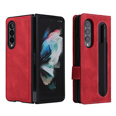 Funda de Cuero Cartera con Soporte Carcasa BY7 para Samsung Galaxy Z Fold4 5G Rojo