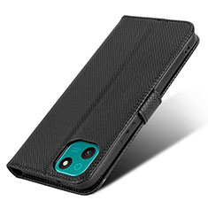 Funda de Cuero Cartera con Soporte Carcasa BY7 para Wiko T10 Negro